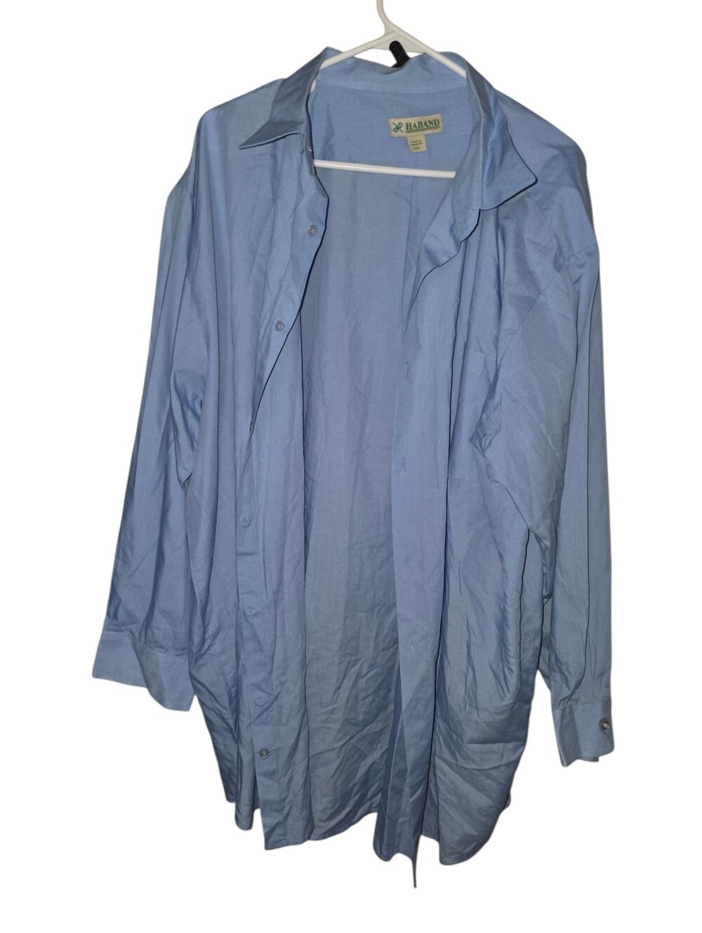 6/11/18. Haband Light Blue Men's Long-Sleeve Dress Shirt